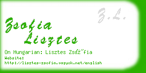 zsofia lisztes business card